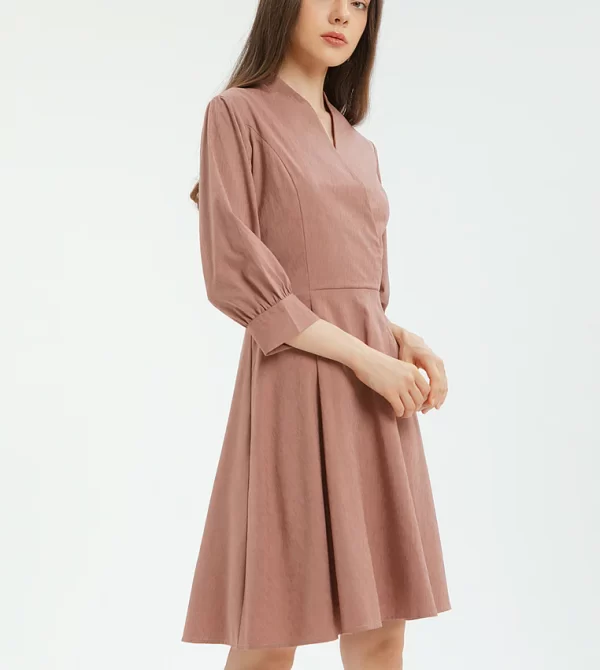 MINIMAL DRESS NOYLA MAHOGANY 1
