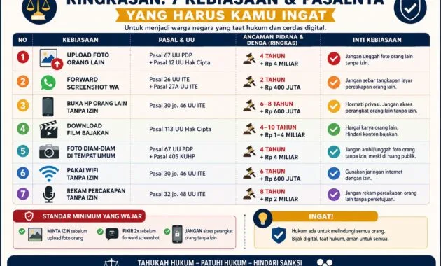 7 Kebiasaan Digital yang Dianggap Sepele, Tapi Bisa Bermasalah Secara Hukum